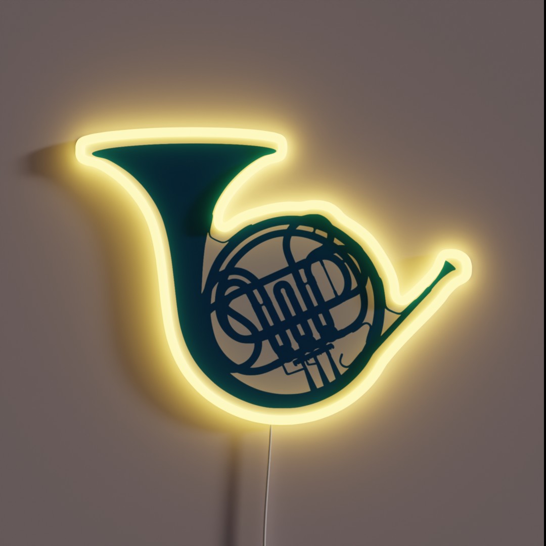 Blue French Horn RGB Neon Sign Blue French Horn RGB Neon Sign