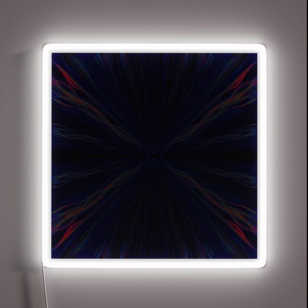 Blue Light Trails Pattern RGB Neon Sign