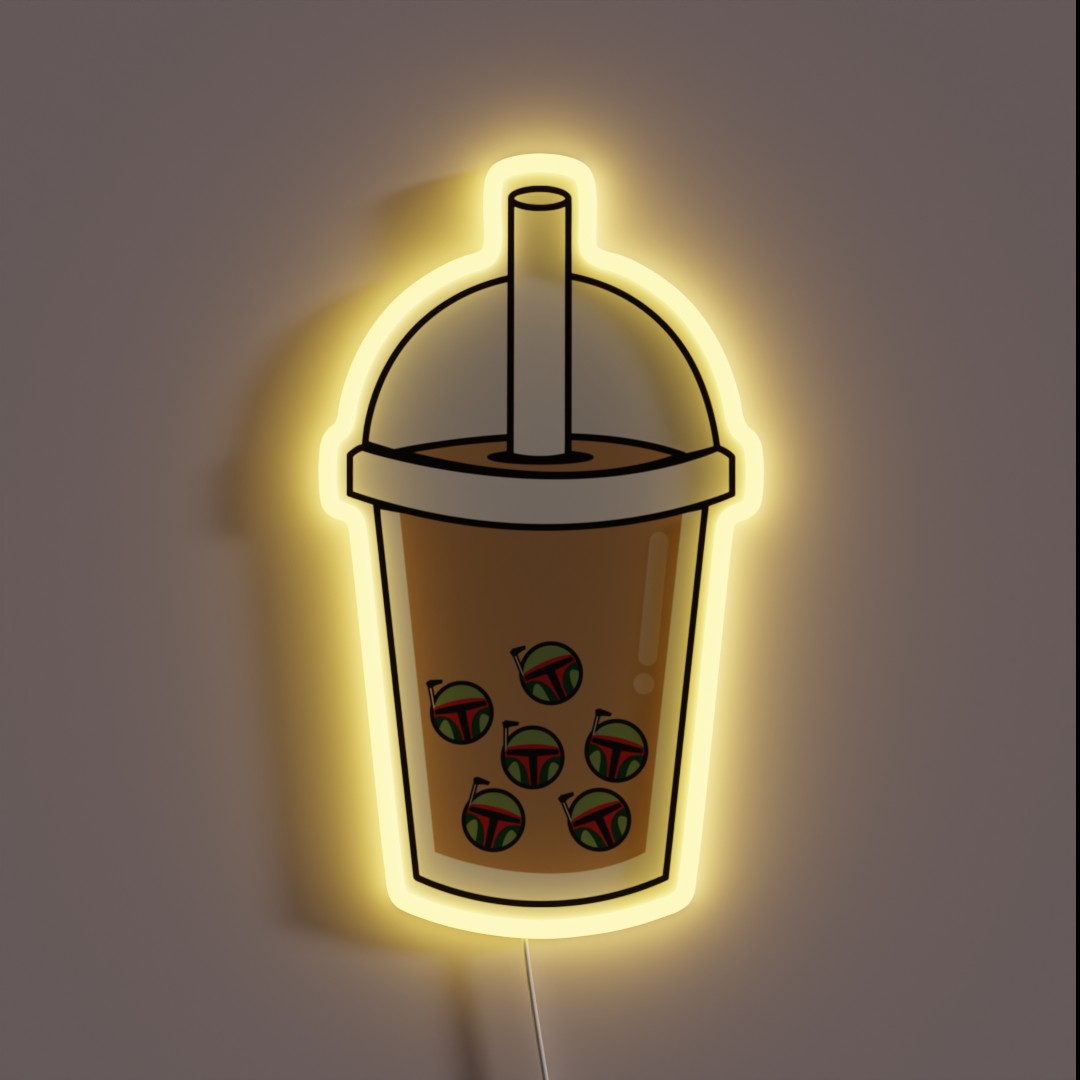 Boba Fett Boba Tea RGB Neon Sign Boba Fett Boba Tea RGB Neon Sign