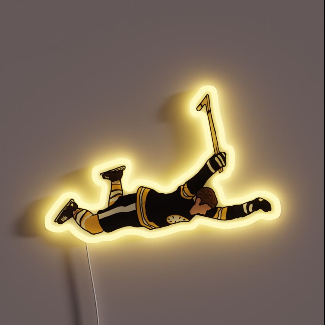 Bobby Orr Diving Celebration RGB Neon Sign Bobby Orr Diving Celebration RGB Neon Sign