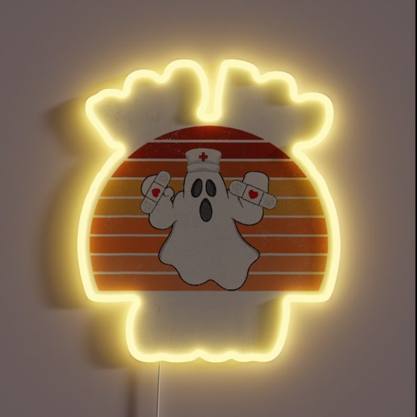 Boo Boo Crew Funny Nurse Halloween RGB Neon Sign