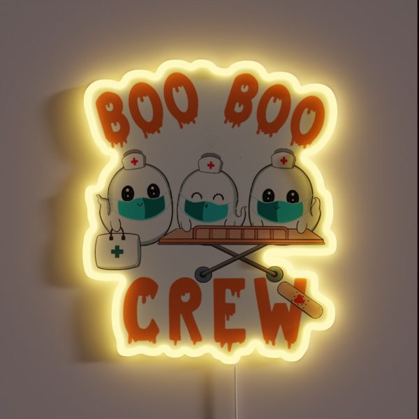 Boo Boo Crew Ghost Doctor Paramedic RGB Neon Sign