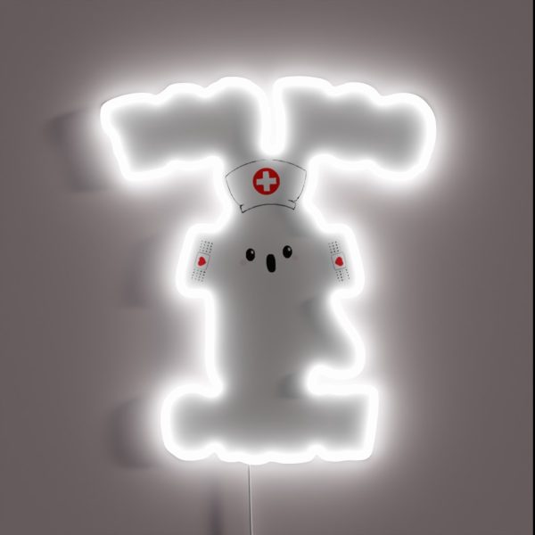 Boo Boo Crew Nurse Ghost Halloween Nurse Party RGB Neon Sign