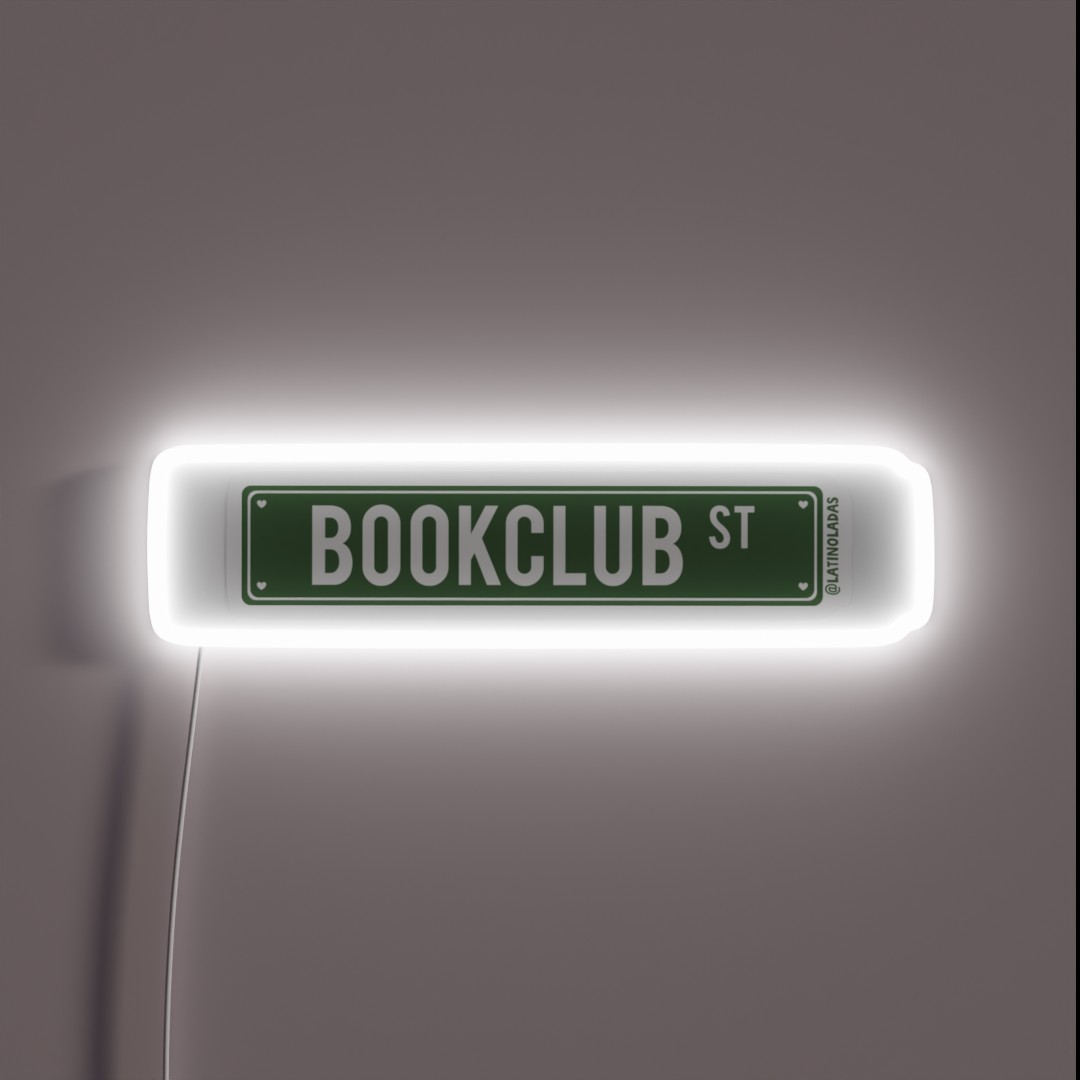 Bookclub St Book Tropes Aesthetic Bookish RGB Neon Sign Bookclub St Book Tropes Aesthetic Bookish RGB Neon Sign