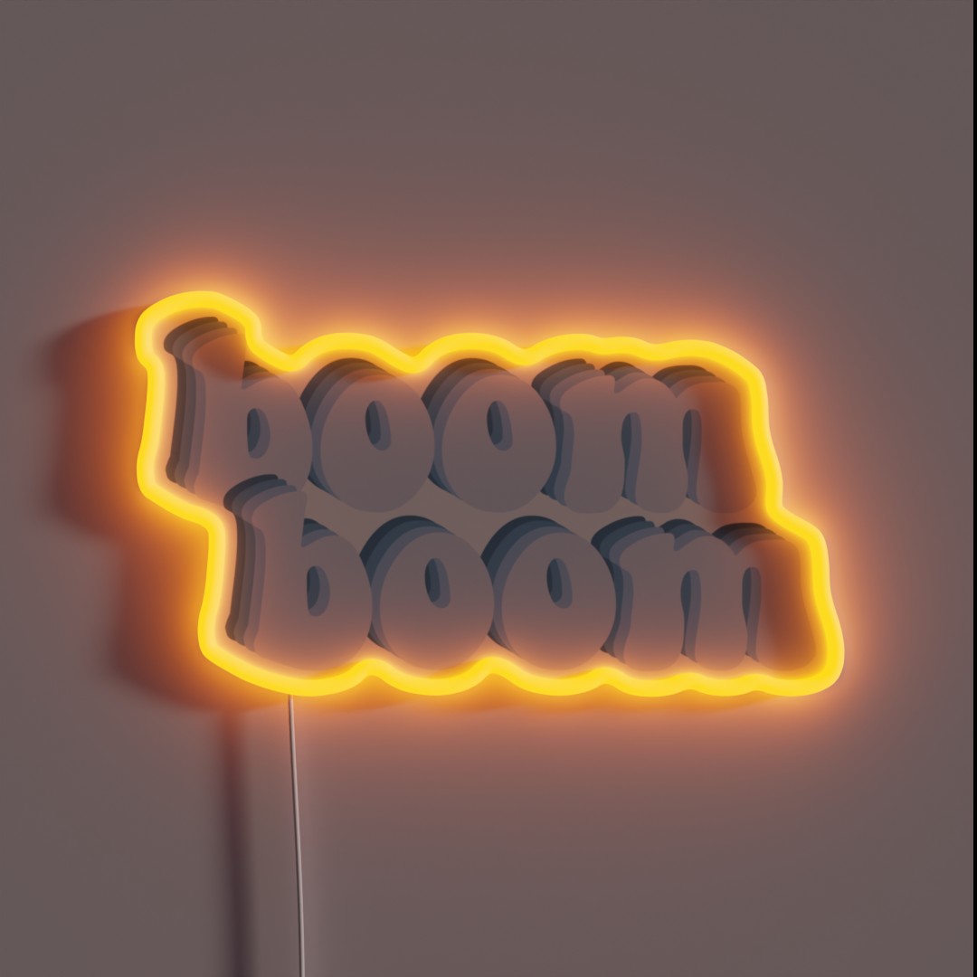 Boom Boom RGB Neon Sign Boom Boom RGB Neon Sign