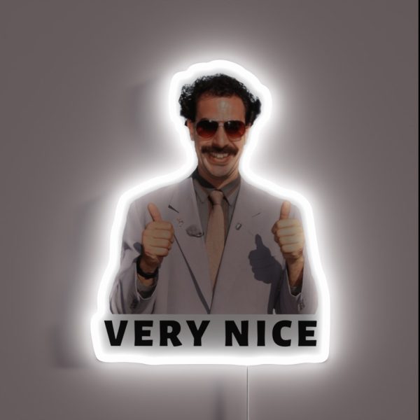 Borat Very Nice RGB Neon Sign