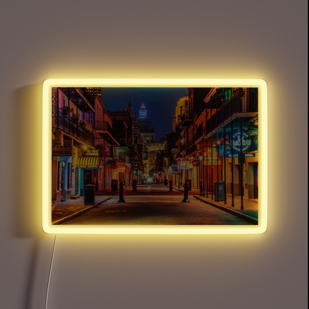 Bourbon Street New Orleans RGB Neon Sign Bourbon Street New Orleans RGB Neon Sign