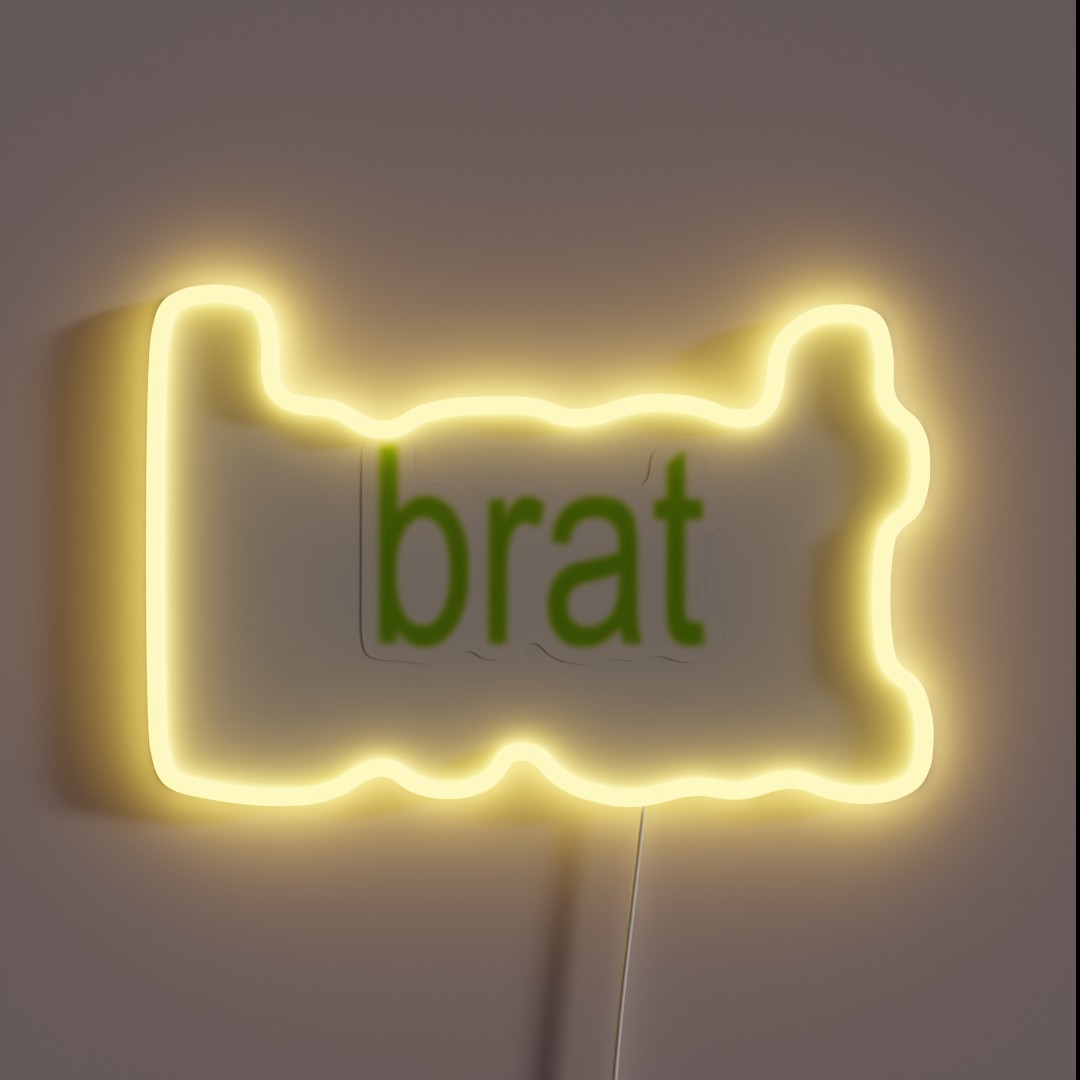 BRAT GREEN RGB Neon Sign BRAT GREEN RGB Neon Sign
