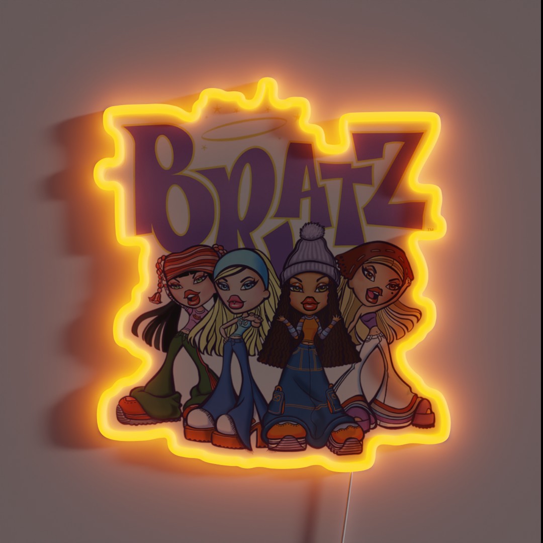 Bratz Original Four Group Shot Newest RGB Neon Sign Bratz Original Four Group Shot Newest RGB Neon Sign