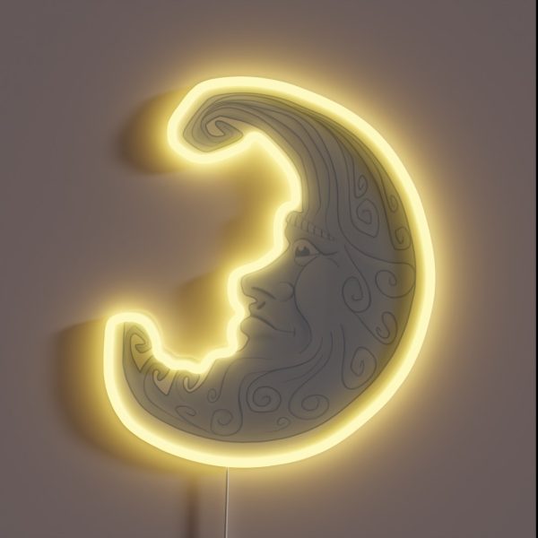 Breaking Free Moon HSM RGB Neon Sign