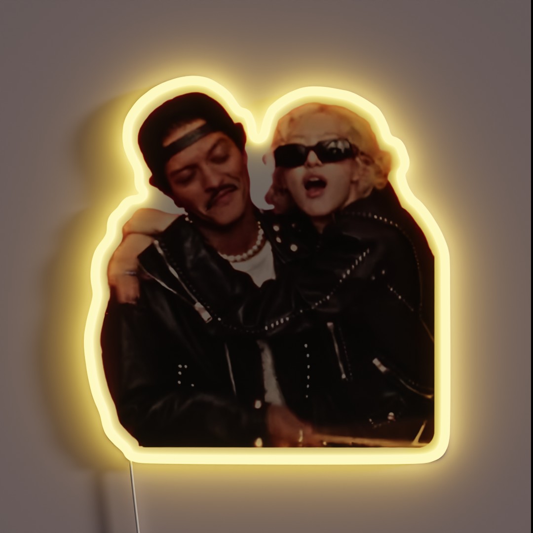 Bruno Mars And Rose Apt RGB Neon Sign Bruno Mars And Rose Apt RGB Neon Sign