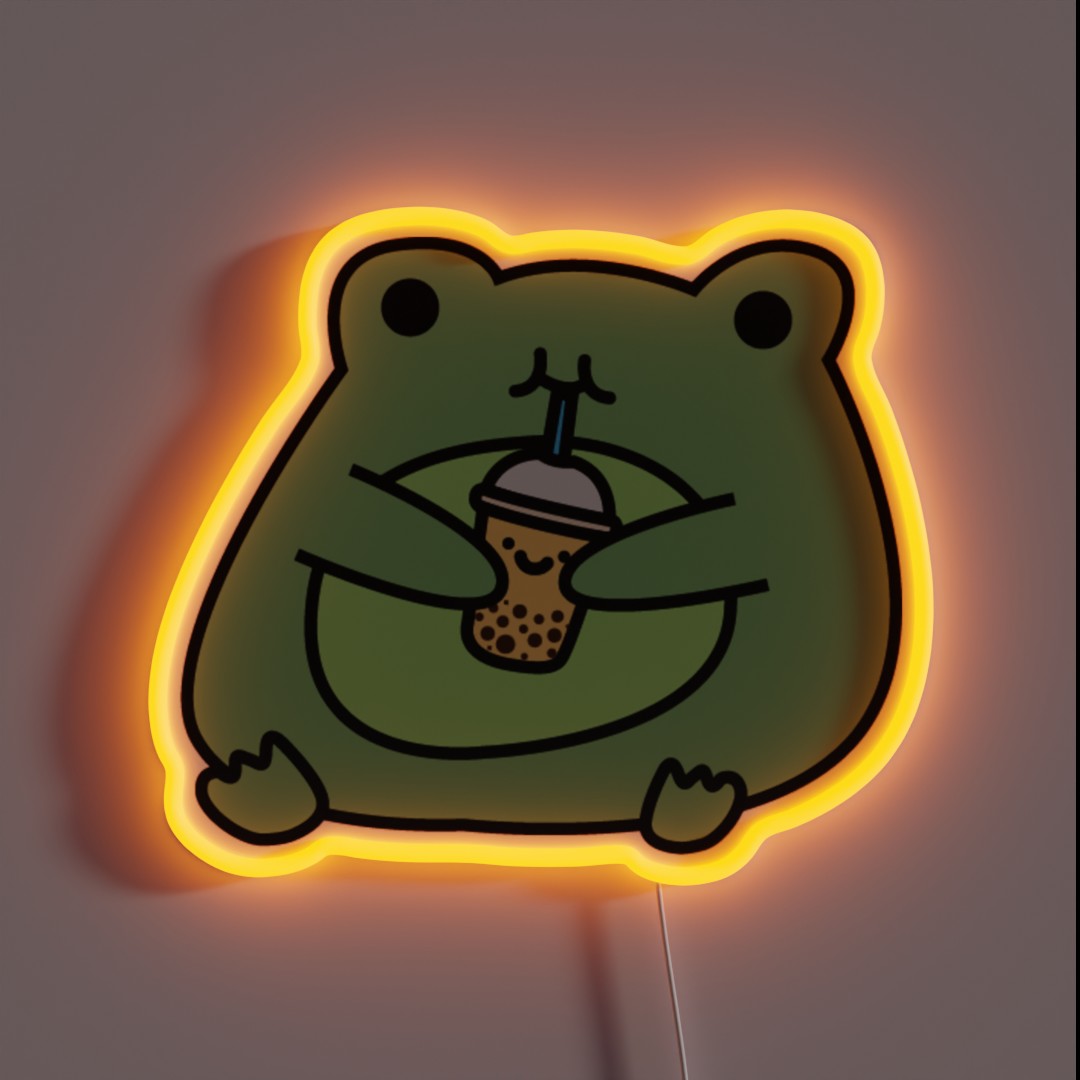 Bubble Tea Frog RGB Neon Sign Bubble Tea Frog RGB Neon Sign