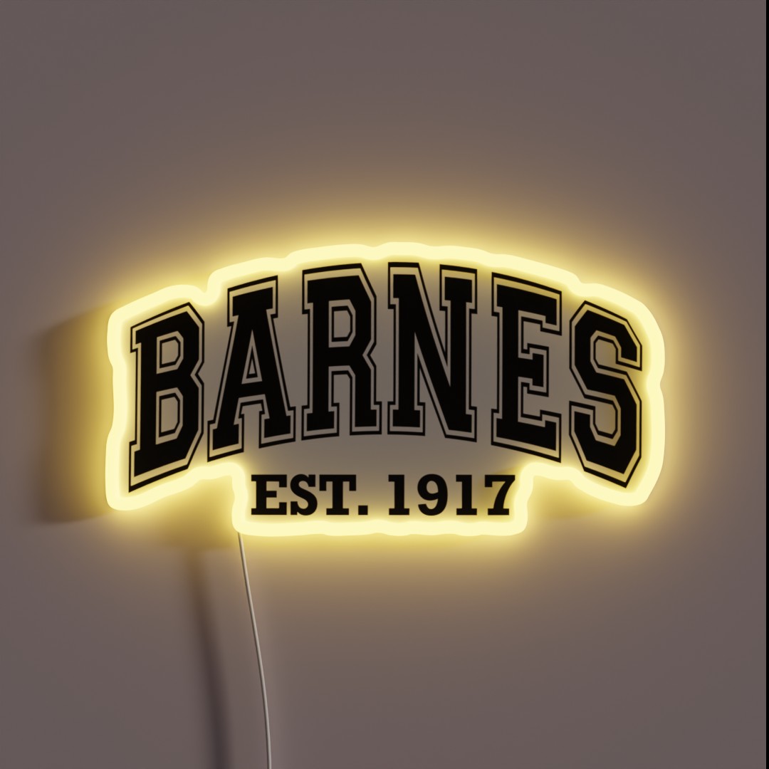 Bucky Barnes Varsity RGB Neon Sign Bucky Barnes Varsity RGB Neon Sign
