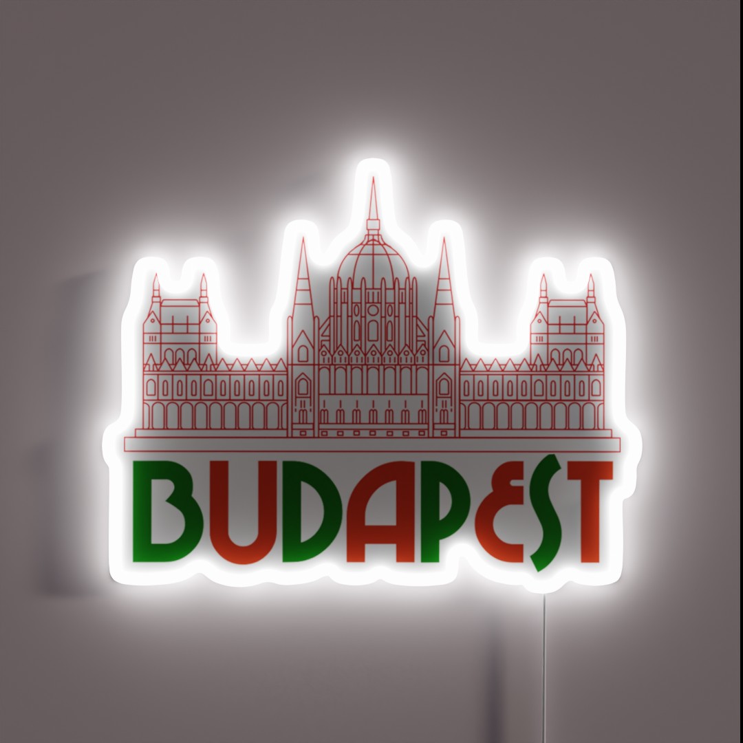 Budapest Hungary RGB Neon Sign Budapest Hungary RGB Neon Sign