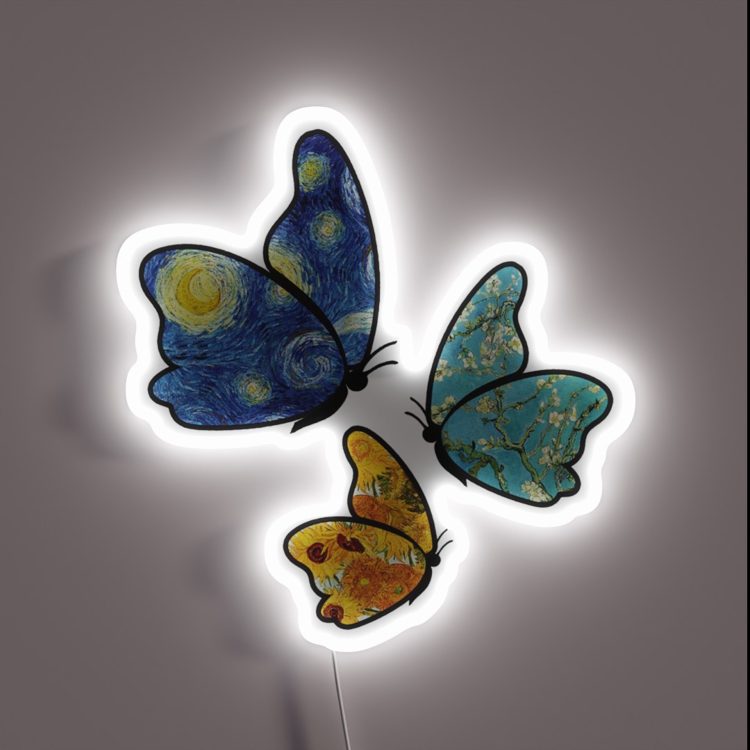Butterfly Van Gogh Style RGB Neon Sign Butterfly Van Gogh Style RGB Neon Sign
