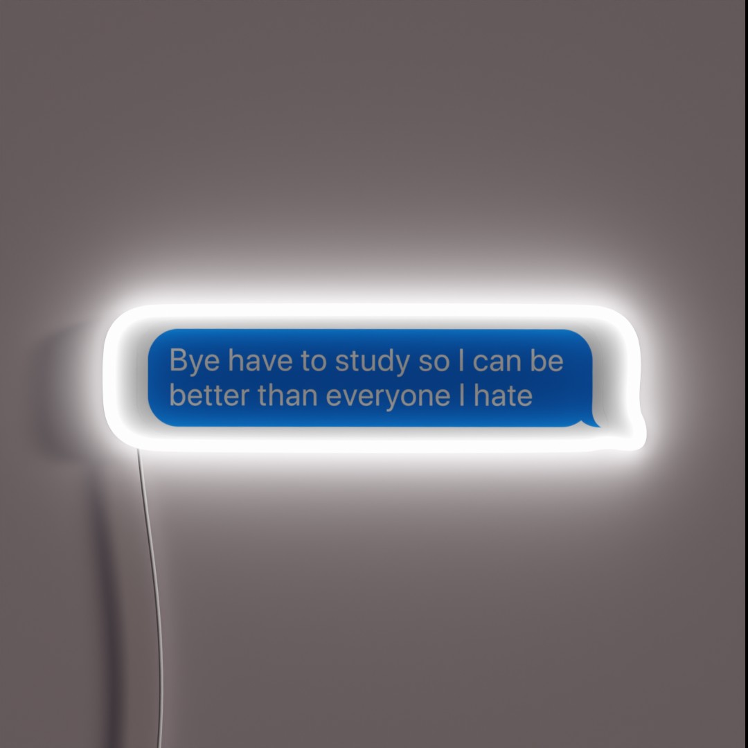 Bye Have To Study RGB Neon Sign Bye Have To Study RGB Neon Sign