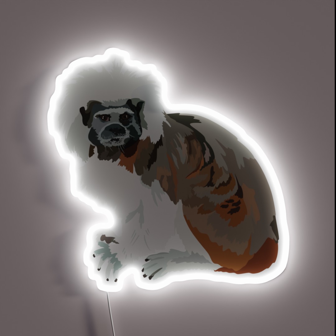 C Is For Cottontop Tamarin RGB Neon Sign C Is For Cottontop Tamarin RGB Neon Sign