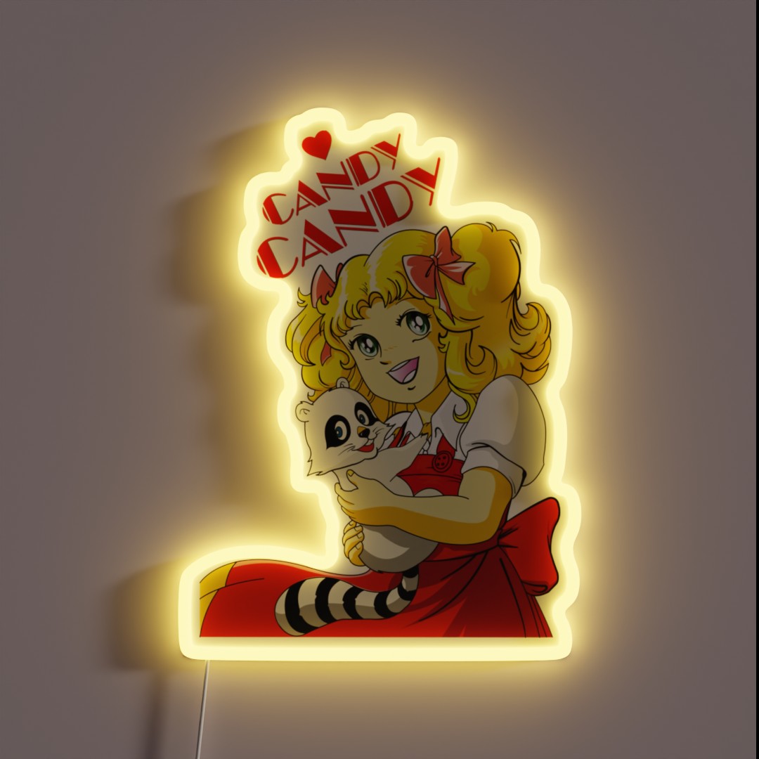 Candy Candy The Best Anime Of The 70s Vintage RGB Neon Sign Candy Candy The Best Anime Of The 70s Vintage RGB Neon Sign