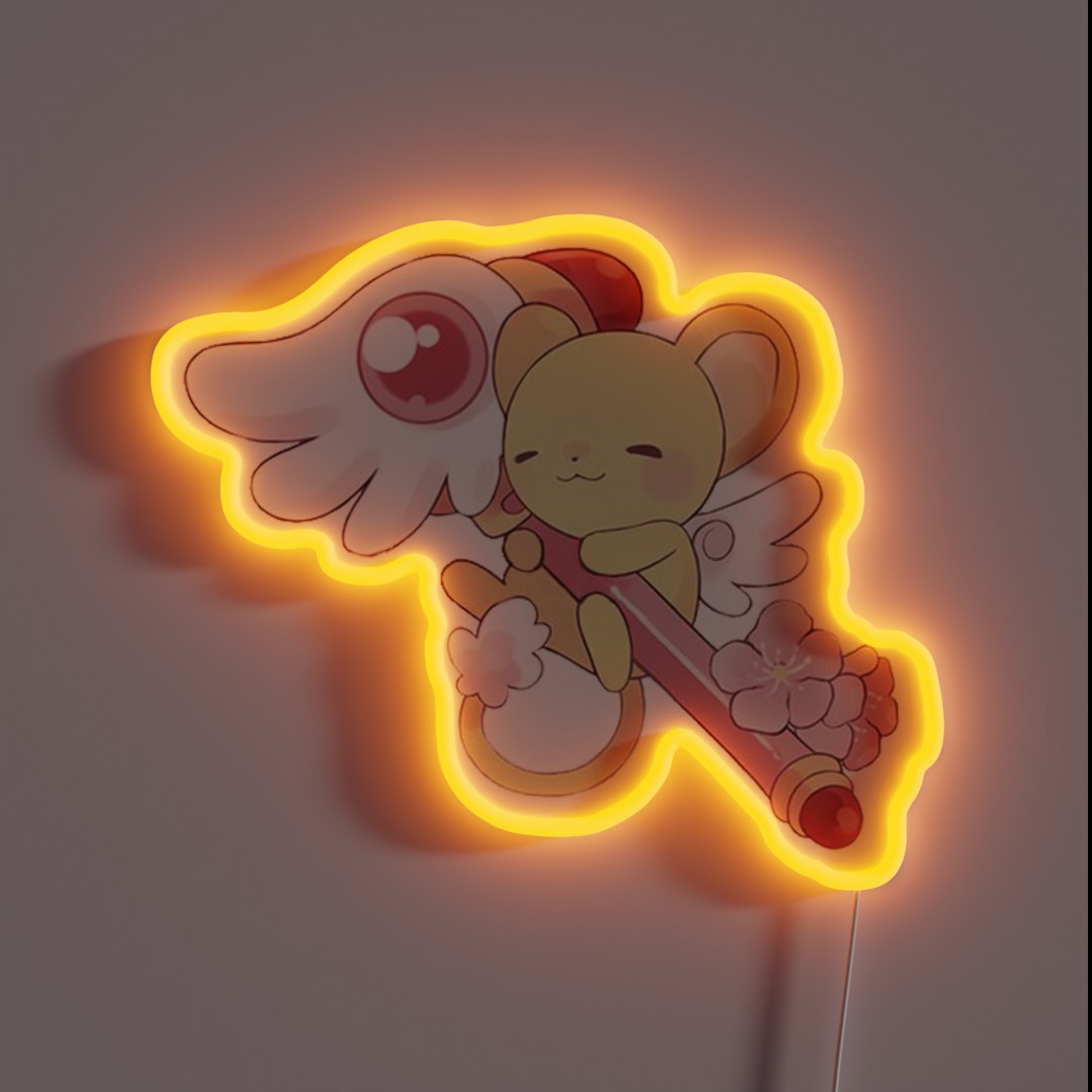 Cardcaptor Sakura Kero And Dreamstaff RGB Neon Sign Cardcaptor Sakura Kero And Dreamstaff RGB Neon Sign