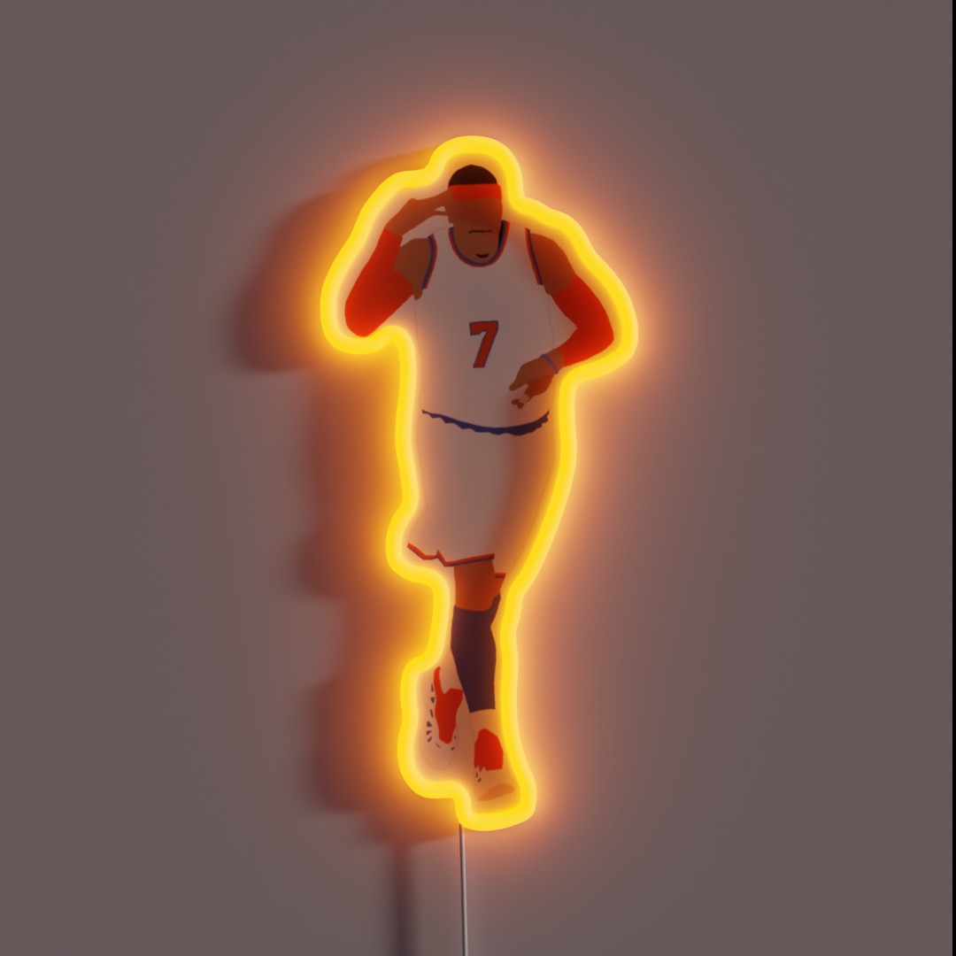 Carmelo Anthony Celebration RGB Neon Sign Carmelo Anthony Celebration RGB Neon Sign