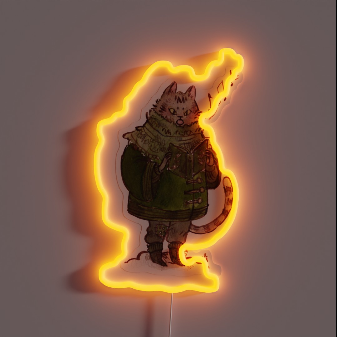 Caroling Kitty RGB Neon Sign Caroling Kitty RGB Neon Sign