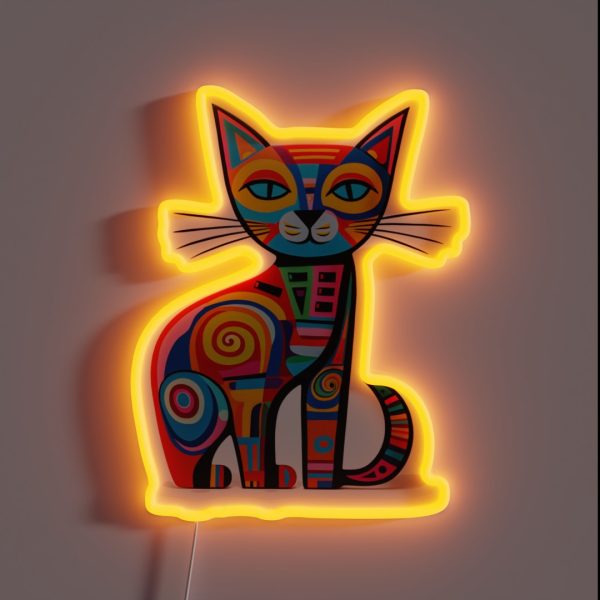 Cat Full Of Colors RGB Neon Sign