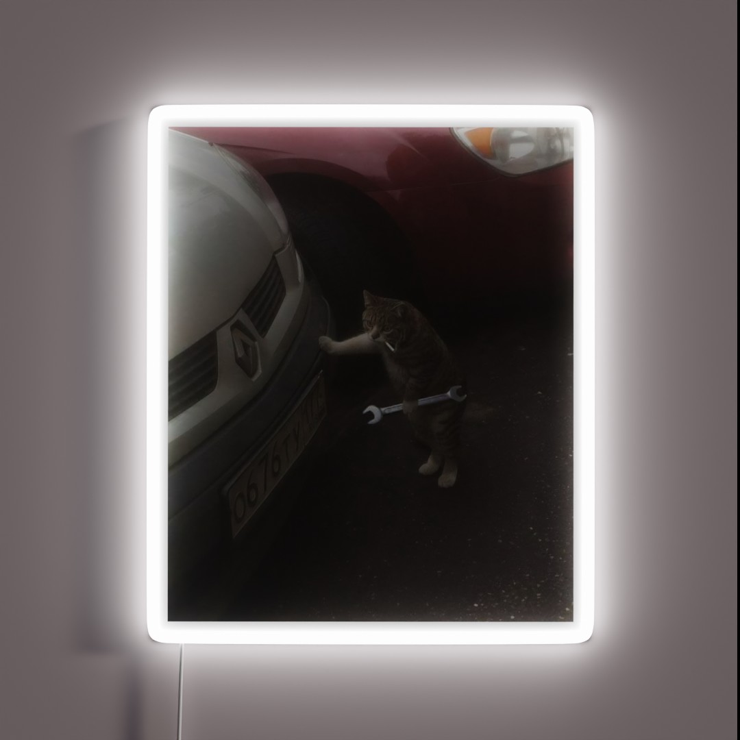 Cat Mechanic RGB Neon Sign Cat Mechanic RGB Neon Sign