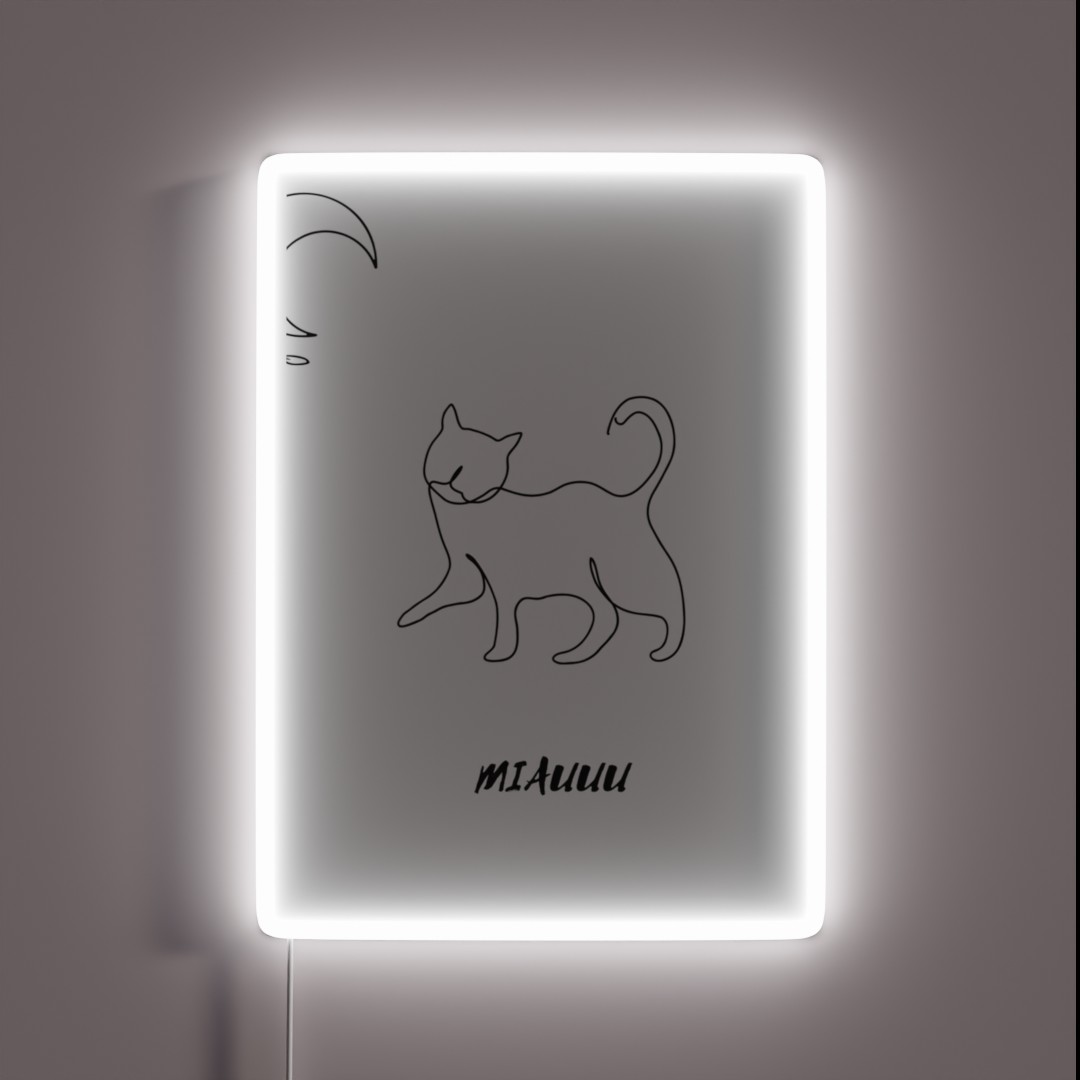 Cat Moon RGB Neon Sign Cat Moon RGB Neon Sign