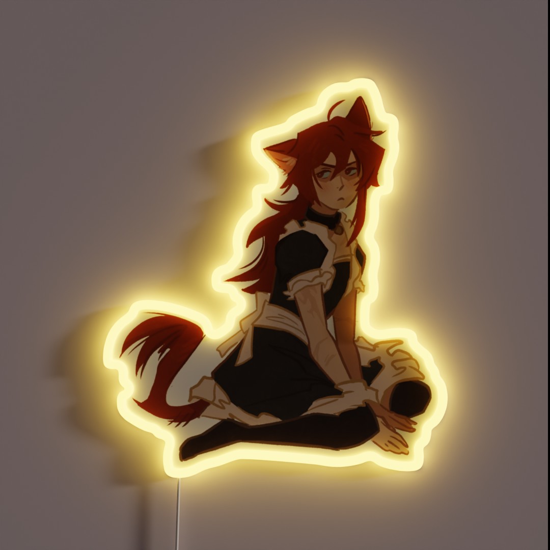 Catboy Diluc RGB Neon Sign Catboy Diluc RGB Neon Sign
