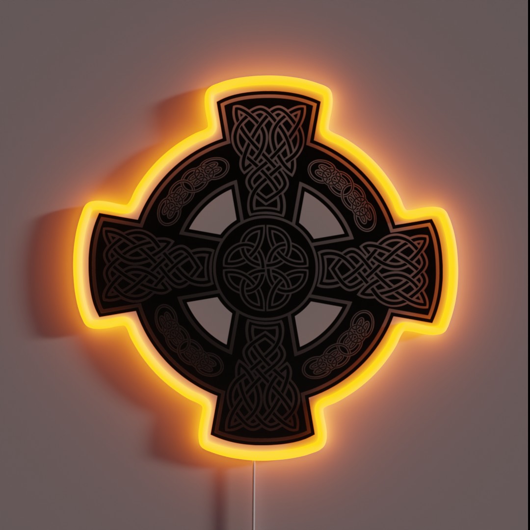 Celtic Cross RGB Neon Sign Celtic Cross RGB Neon Sign