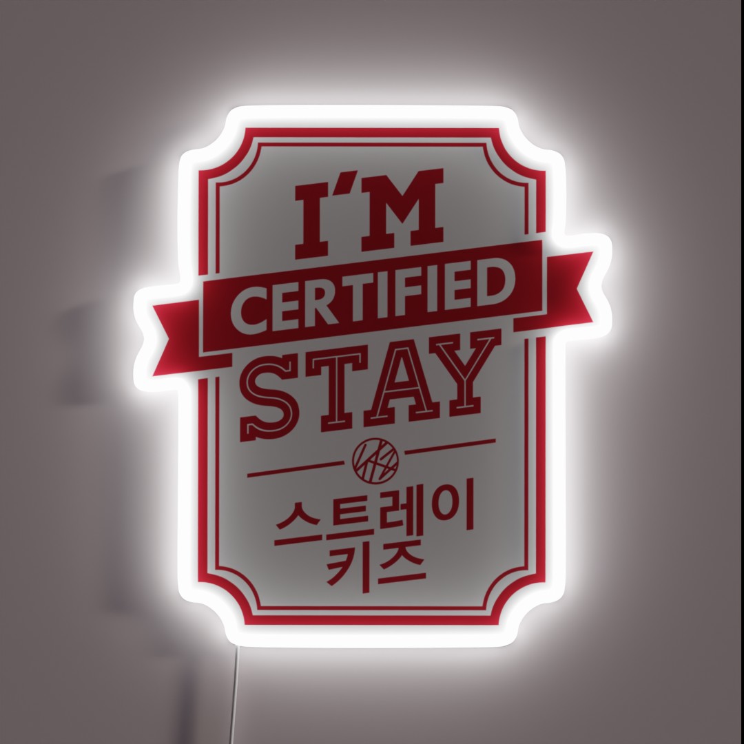 Certified STAY STRAY KIDS RGB Neon Sign Certified STAY STRAY KIDS RGB Neon Sign