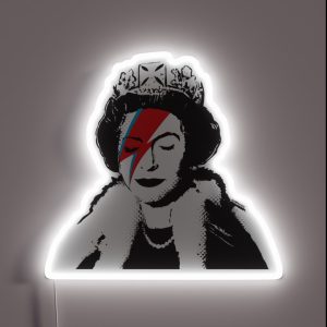 Banksy UK England God Save The Queen Elisabeth Rockband Face Makeup HD HIGH QUALITY ONLINE STORE RGB Neon Sign