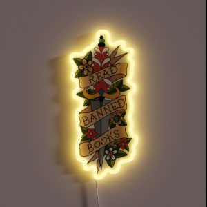 Banned Books Traditional Tattoo RGB Neon Sign