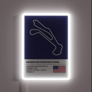 Barber Motorsports Park Info RGB Neon Sign