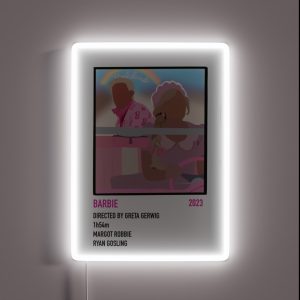 Barbie 2023 Drawing Movie Poster RGB Neon Sign Barbie 2023 Drawing Movie Poster RGB Neon Sign