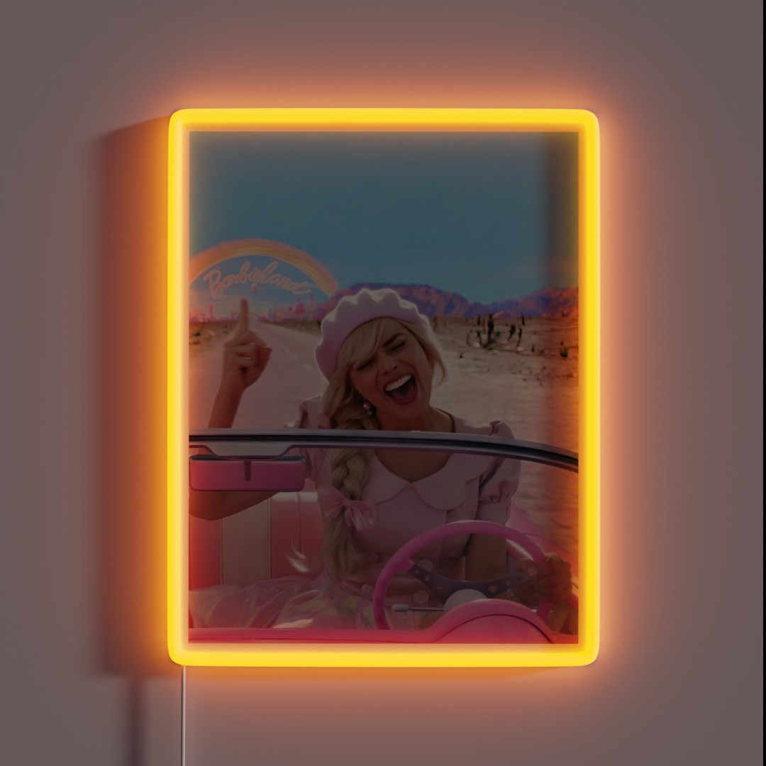 Barbie Margot Robbie Cute Movie RGB Neon Sign Barbie Margot Robbie Cute Movie RGB Neon Sign