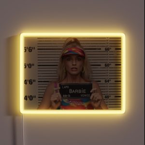 Barbie Mugshot RGB Neon Sign
