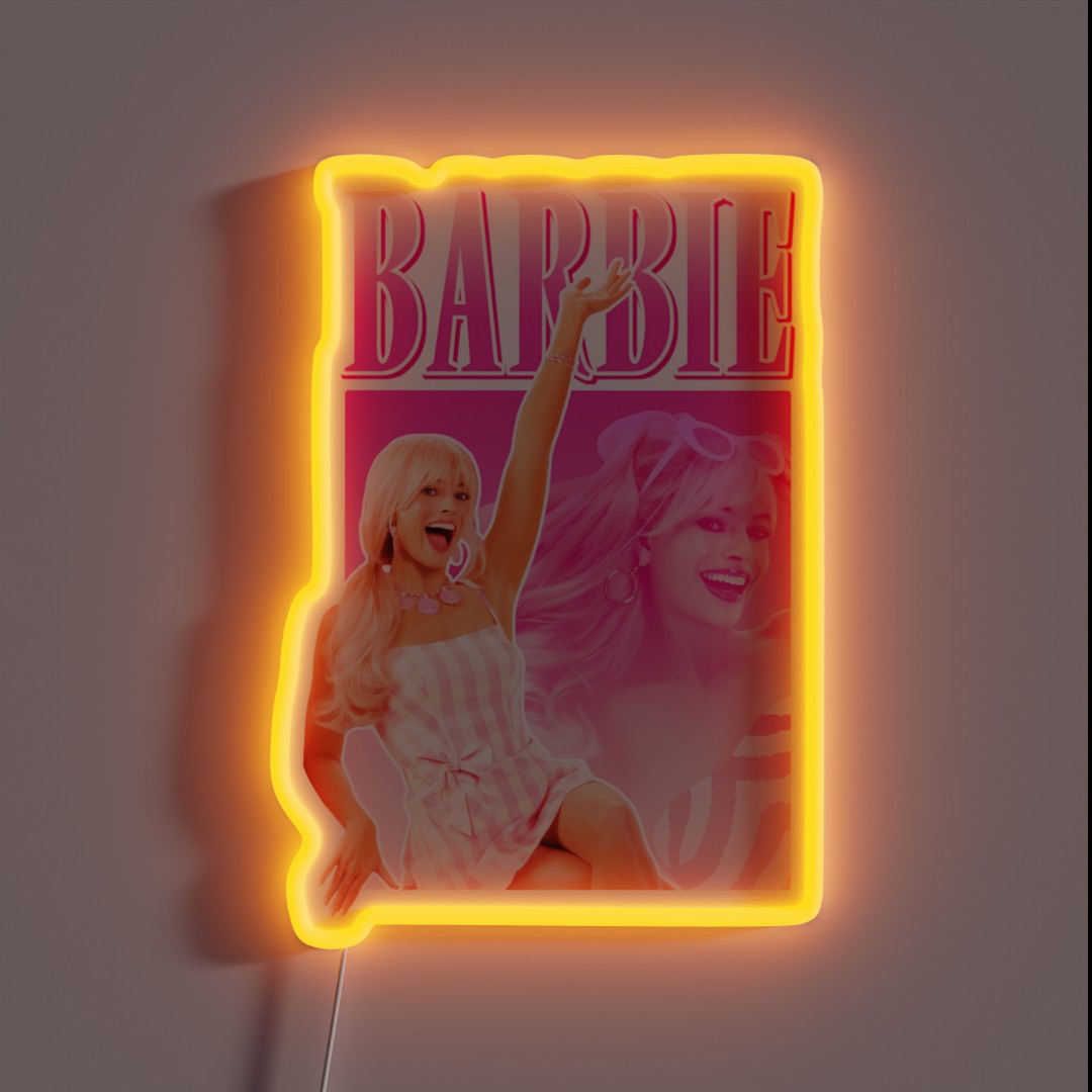Barbie The Movie 2023 Vintage RGB Neon Sign Barbie The Movie 2023 Vintage RGB Neon Sign