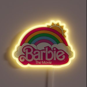 Barbie The Movie Rainbow Logo RGB Neon Sign Barbie The Movie Rainbow Logo RGB Neon Sign