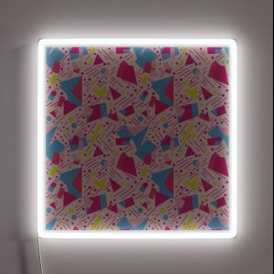 Barbiecore Geo Print RGB Neon Sign