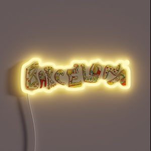 Barcelona Gaudi RGB Neon Sign