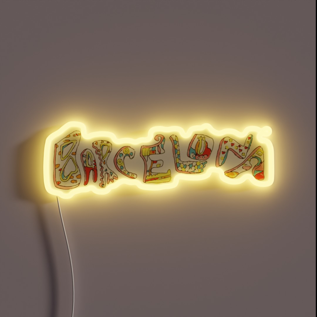 Barcelona Gaudi RGB Neon Sign Barcelona Gaudi RGB Neon Sign