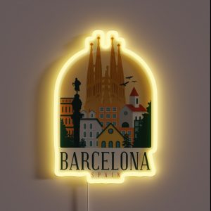 BARCELONA SPAIN RGB Neon Sign