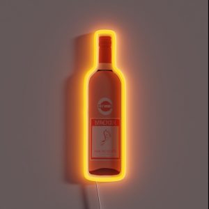 Barefoot Wine Bottle RGB Neon Sign