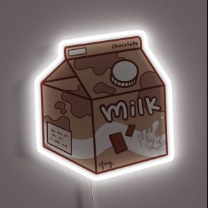 Basic Milk Carton Chocolate RGB Neon Sign Basic Milk Carton Chocolate RGB Neon Sign