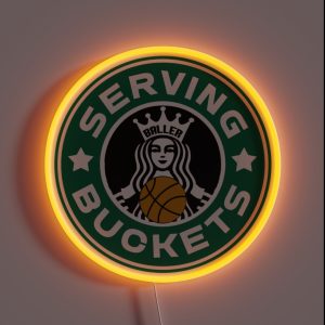 Basketball Serving Buckets RGB Neon Sign Basketball Serving Buckets RGB Neon Sign