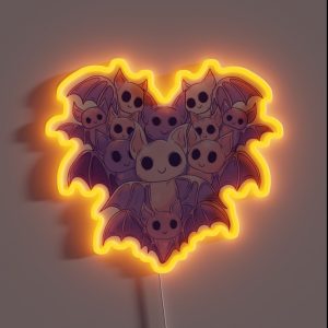 Bats Heart RGB Neon Sign