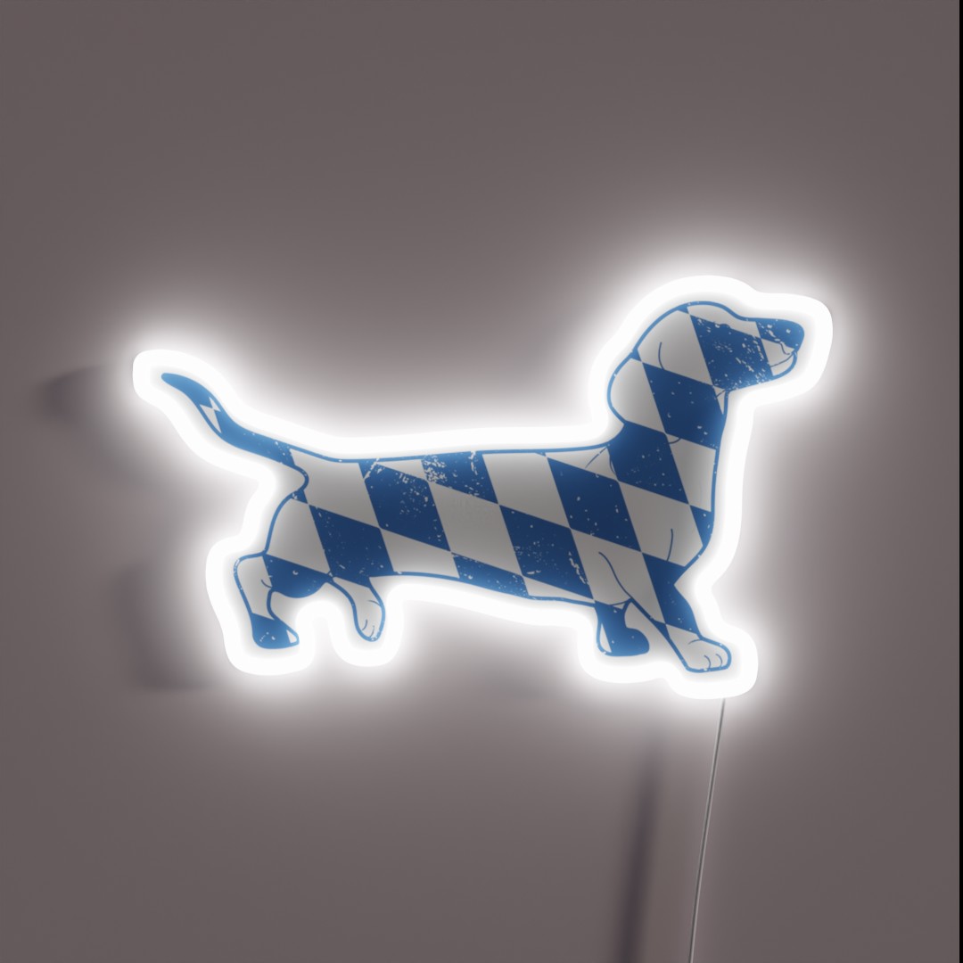Bavarian Dachshund RGB Neon Sign Bavarian Dachshund RGB Neon Sign