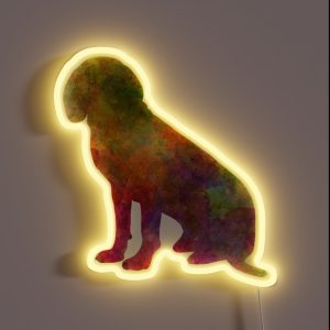 Bavarian Mountain Scenthound In Watercolor RGB Neon Sign Bavarian Mountain Scenthound In Watercolor RGB Neon Sign