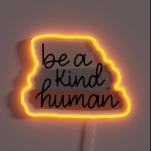 Be A Kind Human Boho RGB Neon Sign Be A Kind Human Boho RGB Neon Sign
